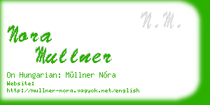 nora mullner business card