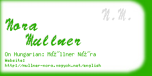 nora mullner business card